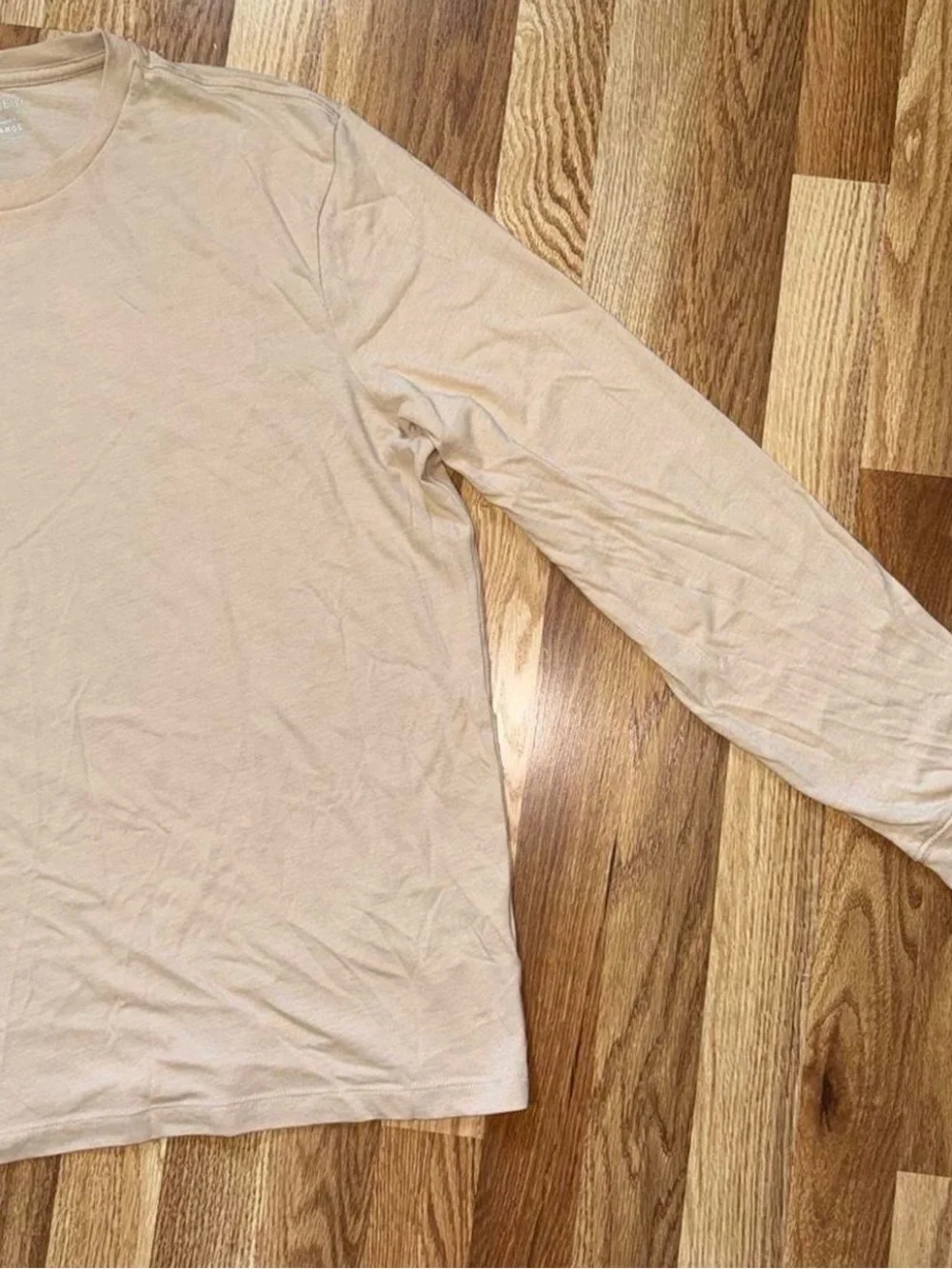 Men's Long-Sleeve Crew Neck Shirt - Cream